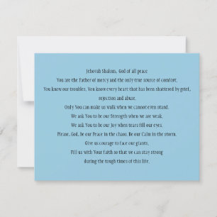 “A Prayer for Peace” Prayer Card