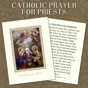 A PRAYER FOR PRIESTS CATHOLIC RELIGIOUS PLACE CARD
