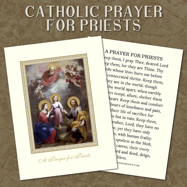 A PRAYER FOR PRIESTS CATHOLIC RELIGIOUS PLACE CARD (Creator Uploaded)