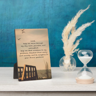 A Prayer for Serenity and Peace of Mind Plaque