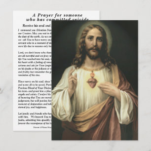 A Prayer for someone who has committed suicide Card