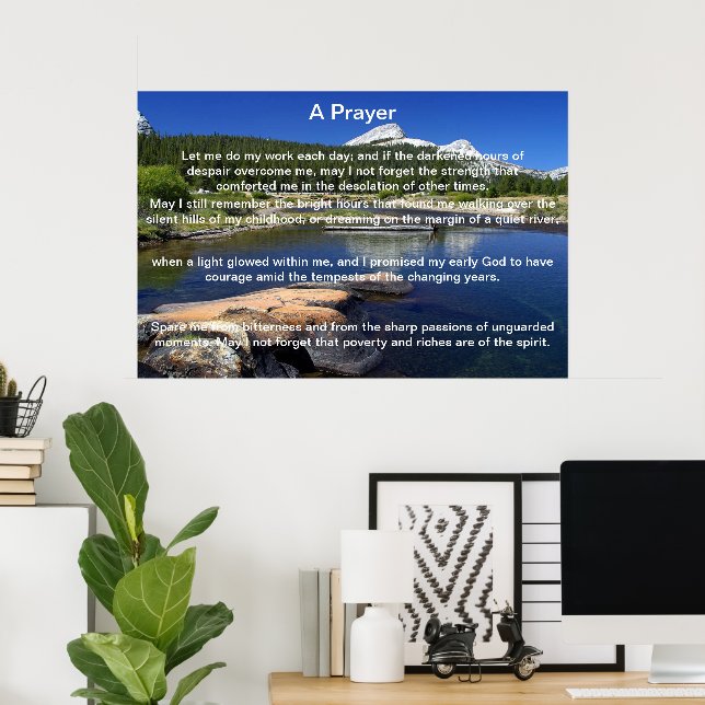 A Prayer Mountain View Poster (Home Office)