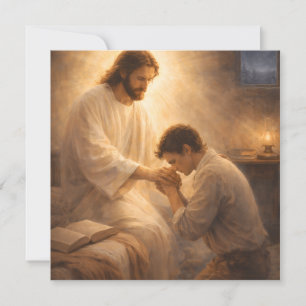 A Prayer on His Knees with Jesus Save The Date