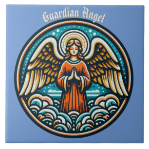 A Praying Guardian Angel Tile