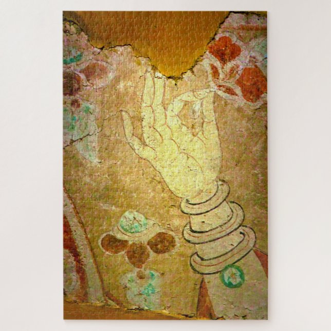 A Precious Blossom on a Jigsaw Puzzle (Vertical)