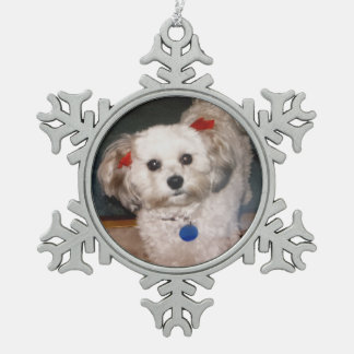 A precious snowflake pewter christmas ornament