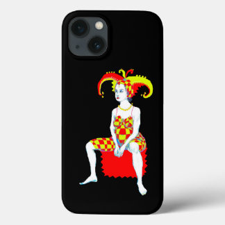 A pregnant jester iPhone 13 case