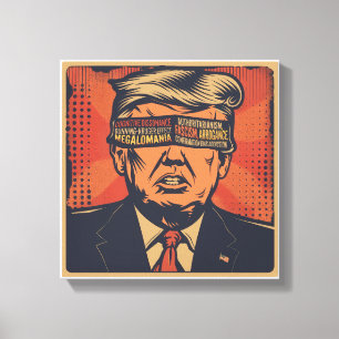 A president blindfolded by mental issues canvas print