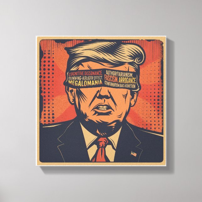 A president blindfolded by mental issues canvas print (Front)