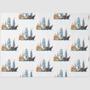 A Pretty Blue Nautical Series Design 12 Tissue Paper