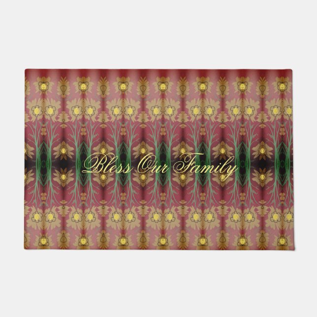A Pretty Floral Door Mat (Front)