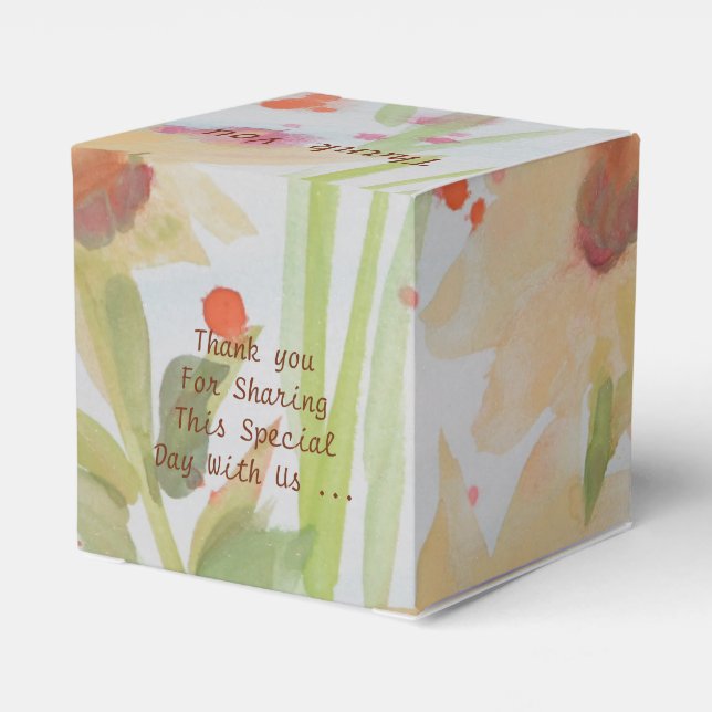 A pretty floral favour box (Back Side)