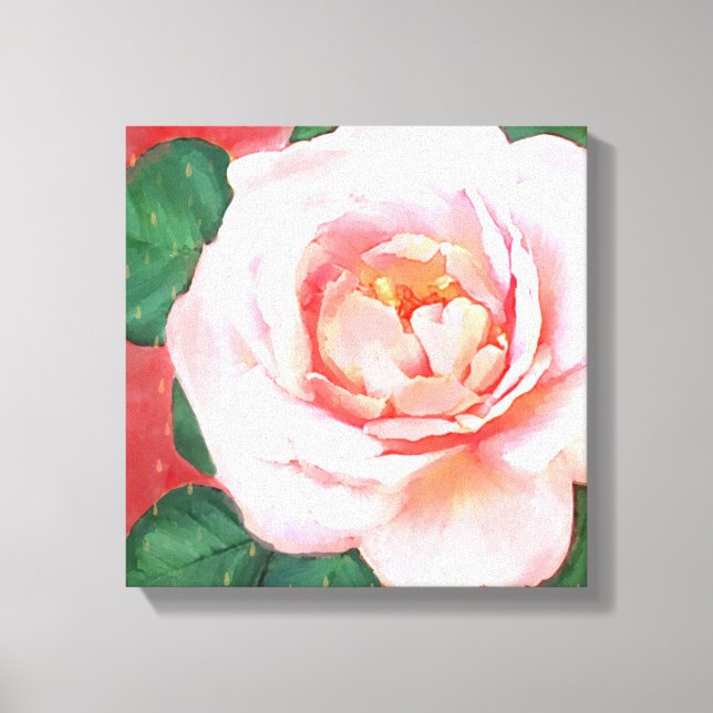 A Pretty Pink Rose Canvas Print (Front)