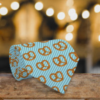 A Pretzel on Diagonal Stripe Fun Office or Party