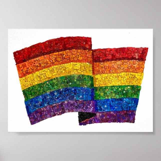 A Pride Flag Made from Board Game Components Poster (Front)