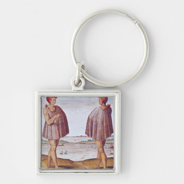 A Priest from Secoton in Virginia Keychain (Front)