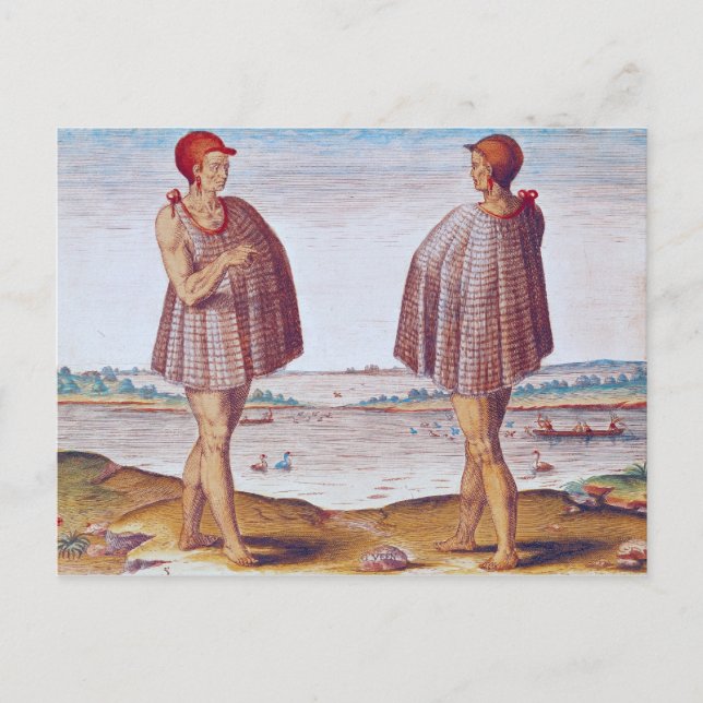 A Priest from Secoton in Virginia Postcard (Front)