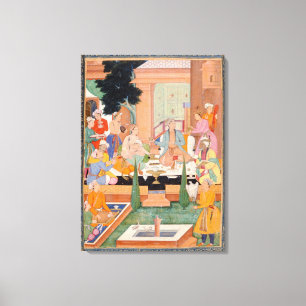 A prince and companions take refreshments and list canvas print