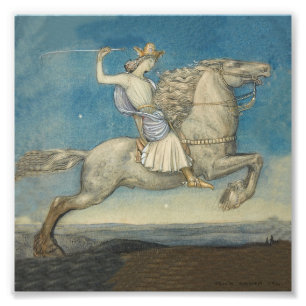 “A Prince Arrived” Watercolor by John Bauer Photo Print