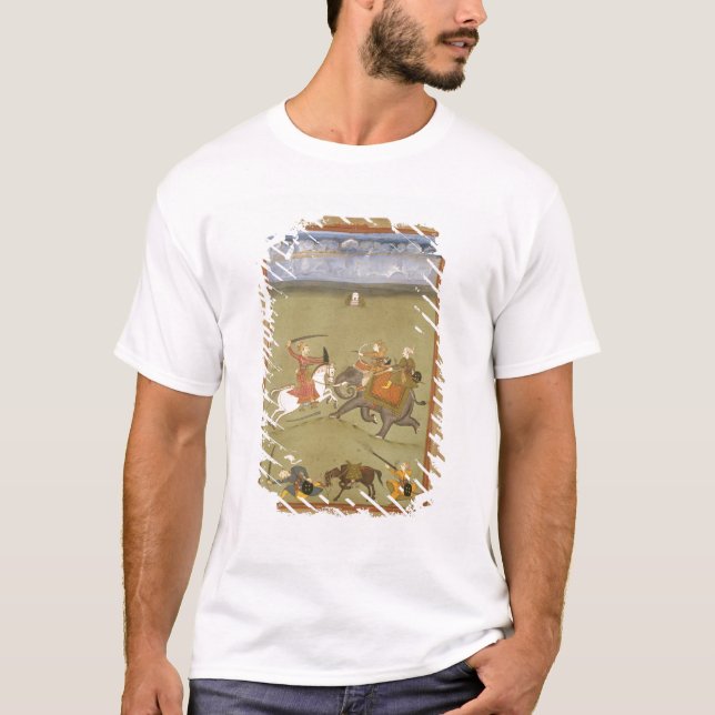 A Prince Fighting his Enemies on an Elephant, c.17 T-Shirt (Front)