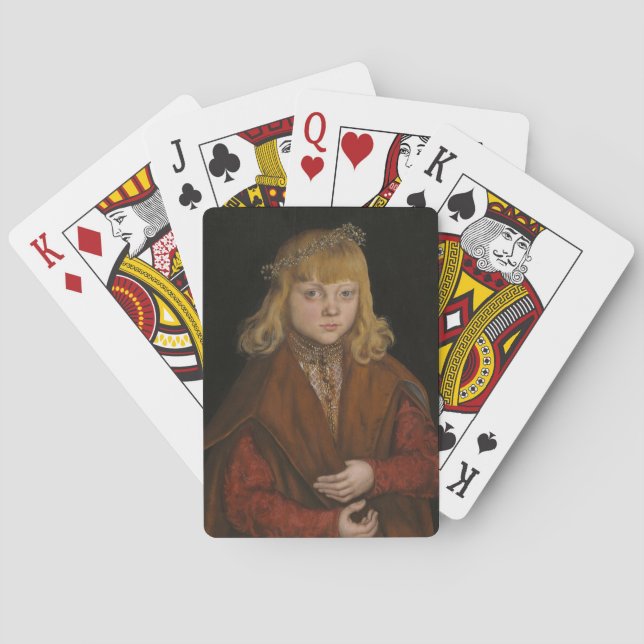A Prince of Saxony, c.1517 (oil on panel) Playing Cards (Back)