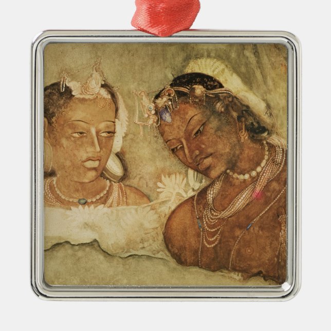 A Princess and her Servant Metal Ornament (Front)