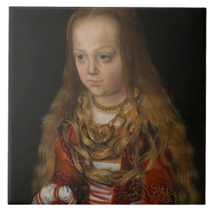 A Princess of Saxony, c.1517 (oil on panel) Tile