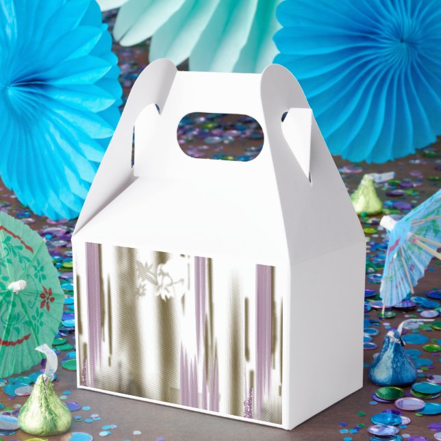 A pristine lake nestled among snow-capped mountain favor box (Party)