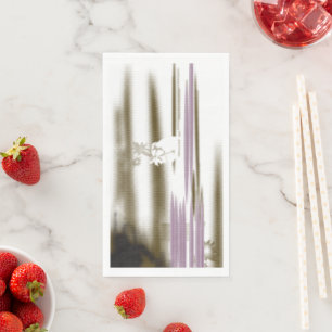 A pristine lake nestled among snow-capped mountain napkin