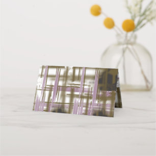 A pristine lake nestled among snow-capped mountain place card