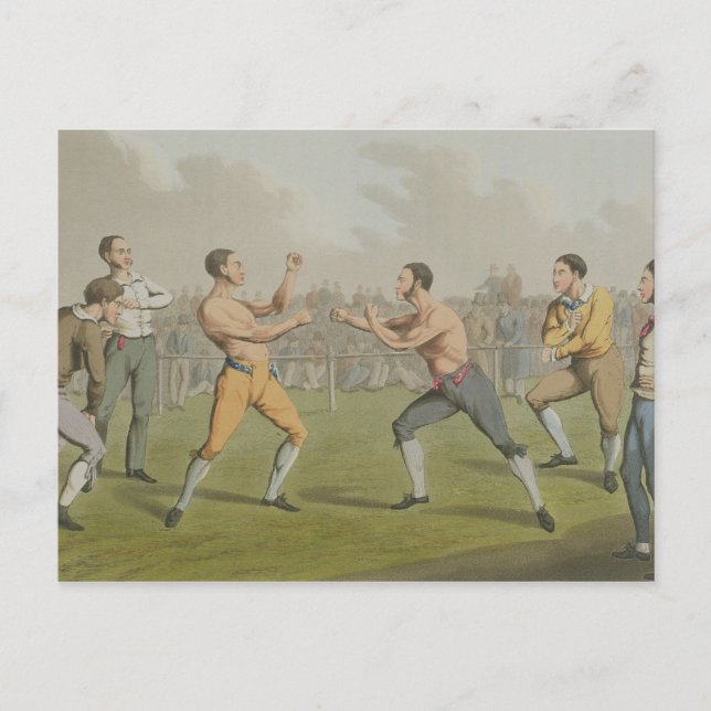 A Prize Fight, aquatinted by I. Clark, pub. by Tho Postcard (Front)