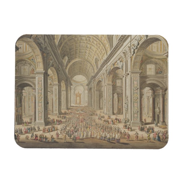 A Procession in St Peter's, Rome (w/c over an etch Magnet (Horizontal)