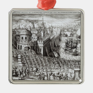 A Prospect of the Town and Harbour Metal Ornament