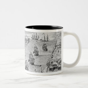A Prospect of the Towne and Harbour of Harwich Two-Tone Coffee Mug