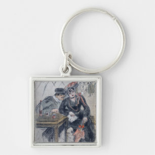 A Prostitute and her Client Keychain