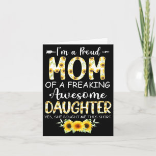 A proud mom from daughter funny mother's day women card