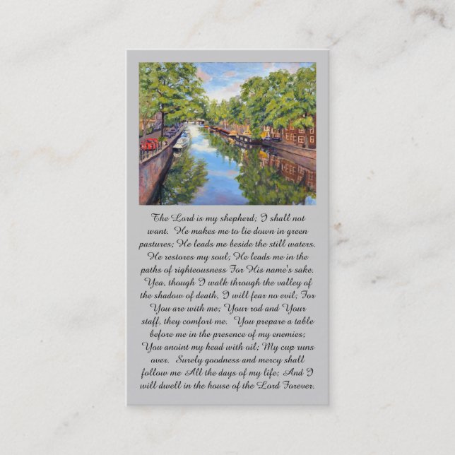 "A Psalm of David” Peace & Serenity Prayer Card (Front)