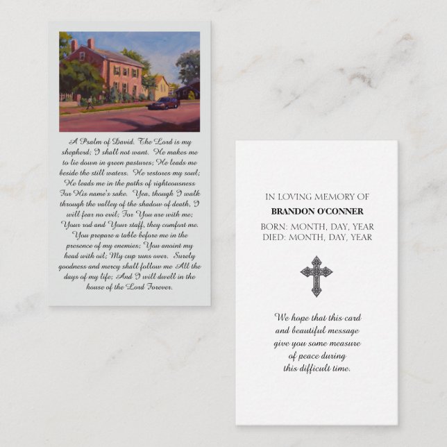 A Psalm of David Red Blue Yellow Green Business Card (Front/Back)