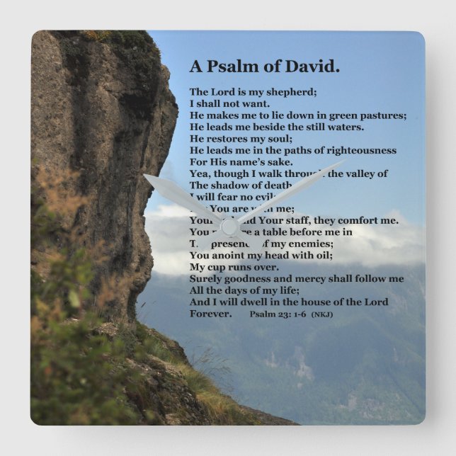 A Psalm Of David Wall Clock (Front)
