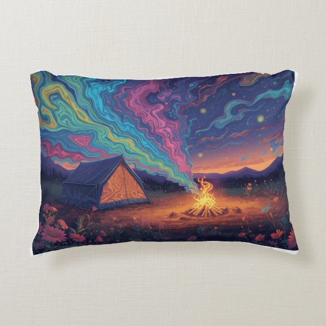 A psychedelic camping cushion (Front)