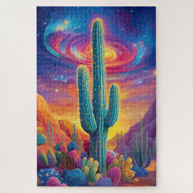 A psychedelic desert scene jigsaw puzzle (Vertical)