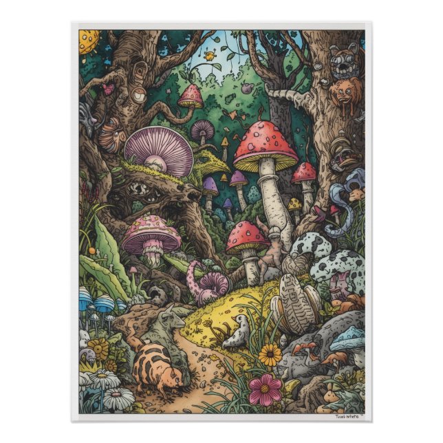A psychedelic woodland poster (Devant)