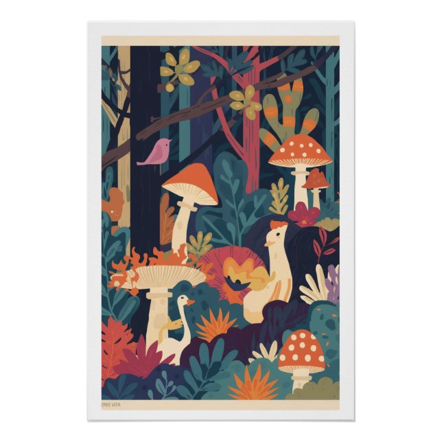 A psychedelic woodland poster (Devant)