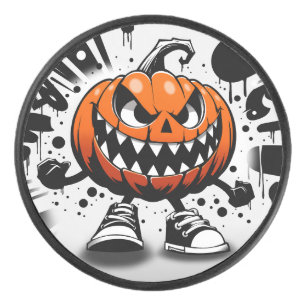 A Pumpkin Takes Life Hockey Puck