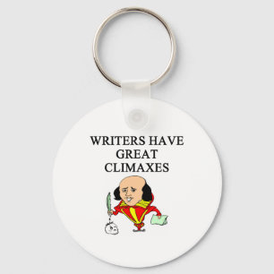 a pun for writers keychain