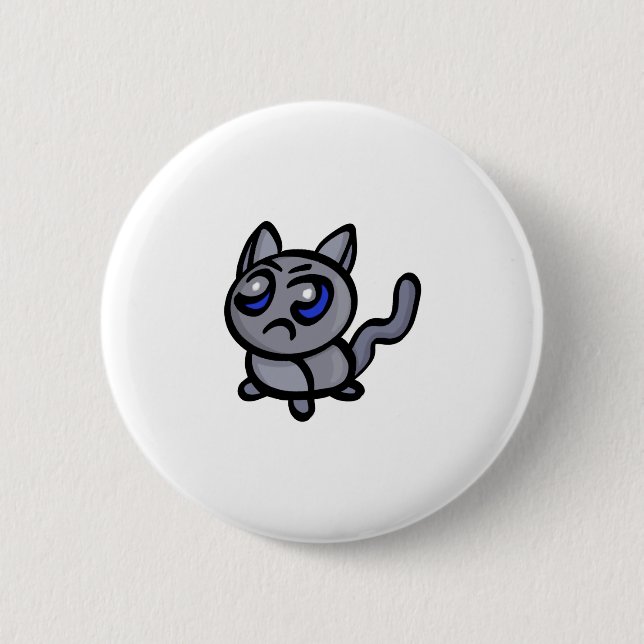 A Puppy with an Angry Face for Cat Lovers 2 Inch Round Button (Front)