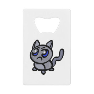 A Puppy with an Angry Face for Cat Lovers Credit Card Bottle Opener