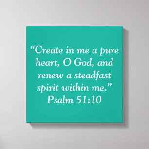 "A Pure Heart" 12 x 12 Scripture Wrapped Canvas