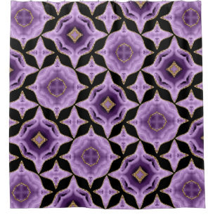 A purple amethyst gold and black abstract