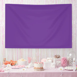 a purple background with a banner